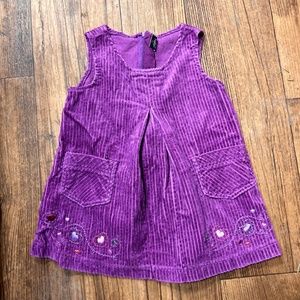 Please mum 2t purple cordury sleeveless dress